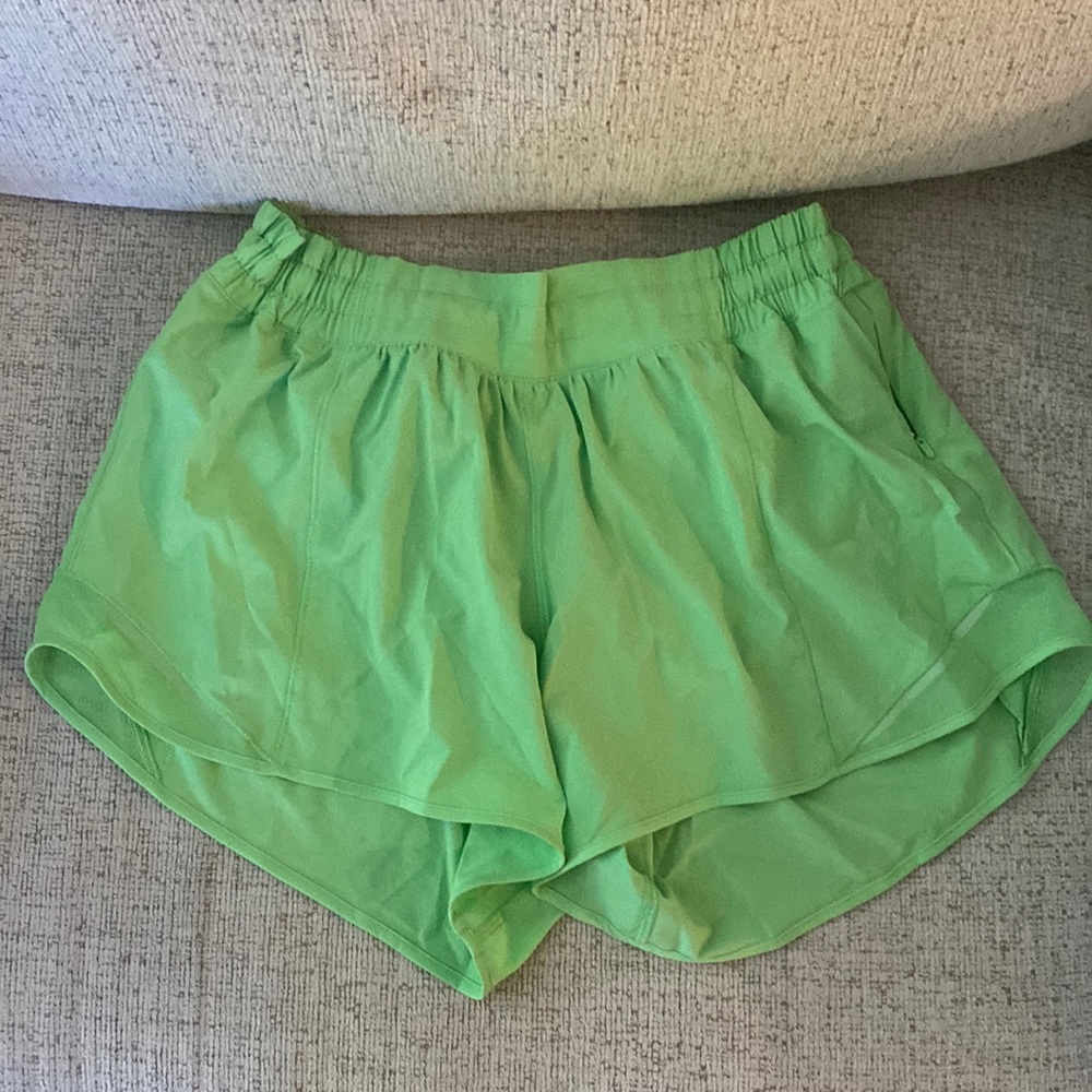 Green Hotty Hot Lululemon Shorts